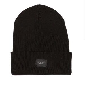 Rag & Bone Addison Black Knit Beanie